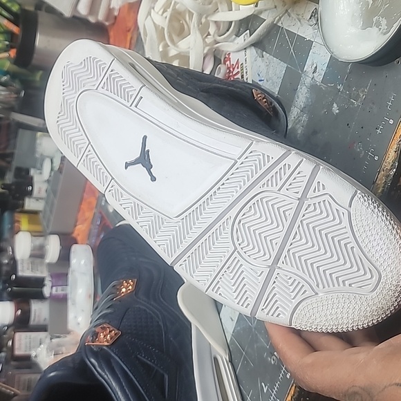 Air jordan 4 retro PRM "Obsidian" mens size 12 - Picture 3 of 7